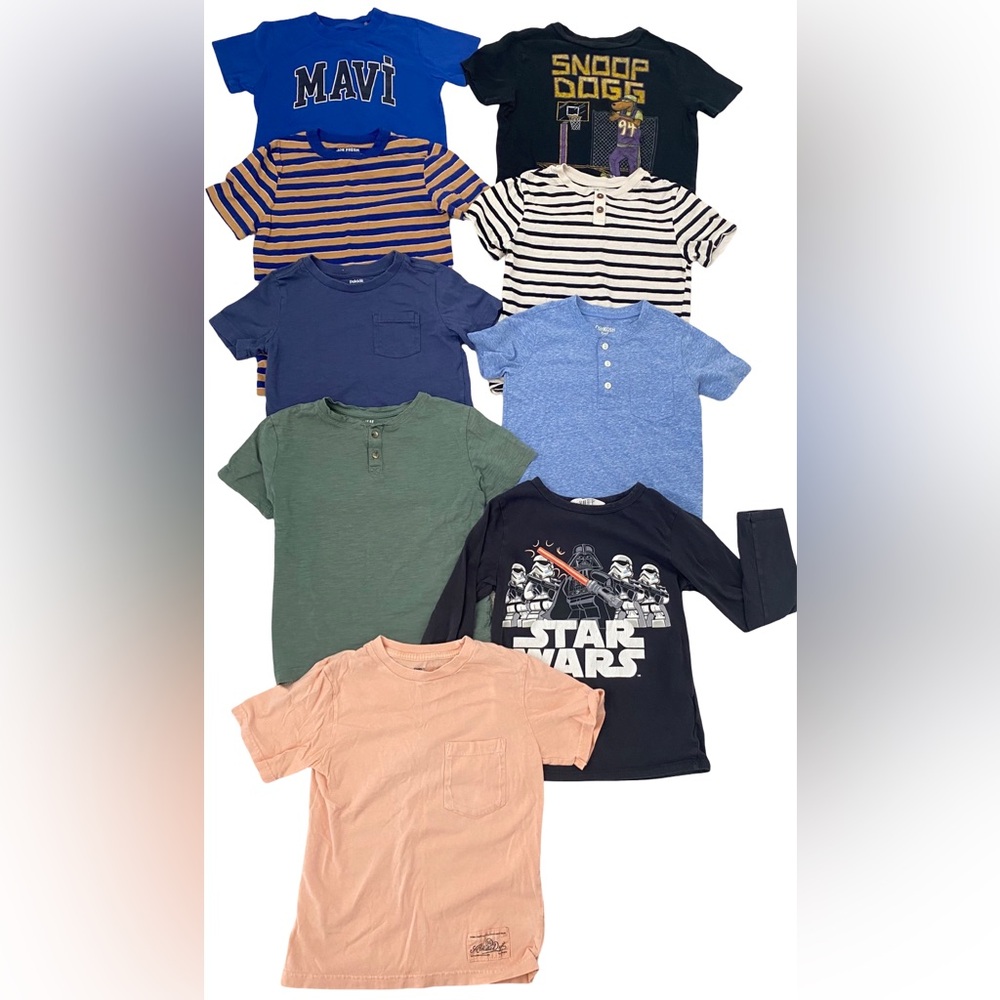 Bundle- 9x T- shirts- boys 6-7 years
